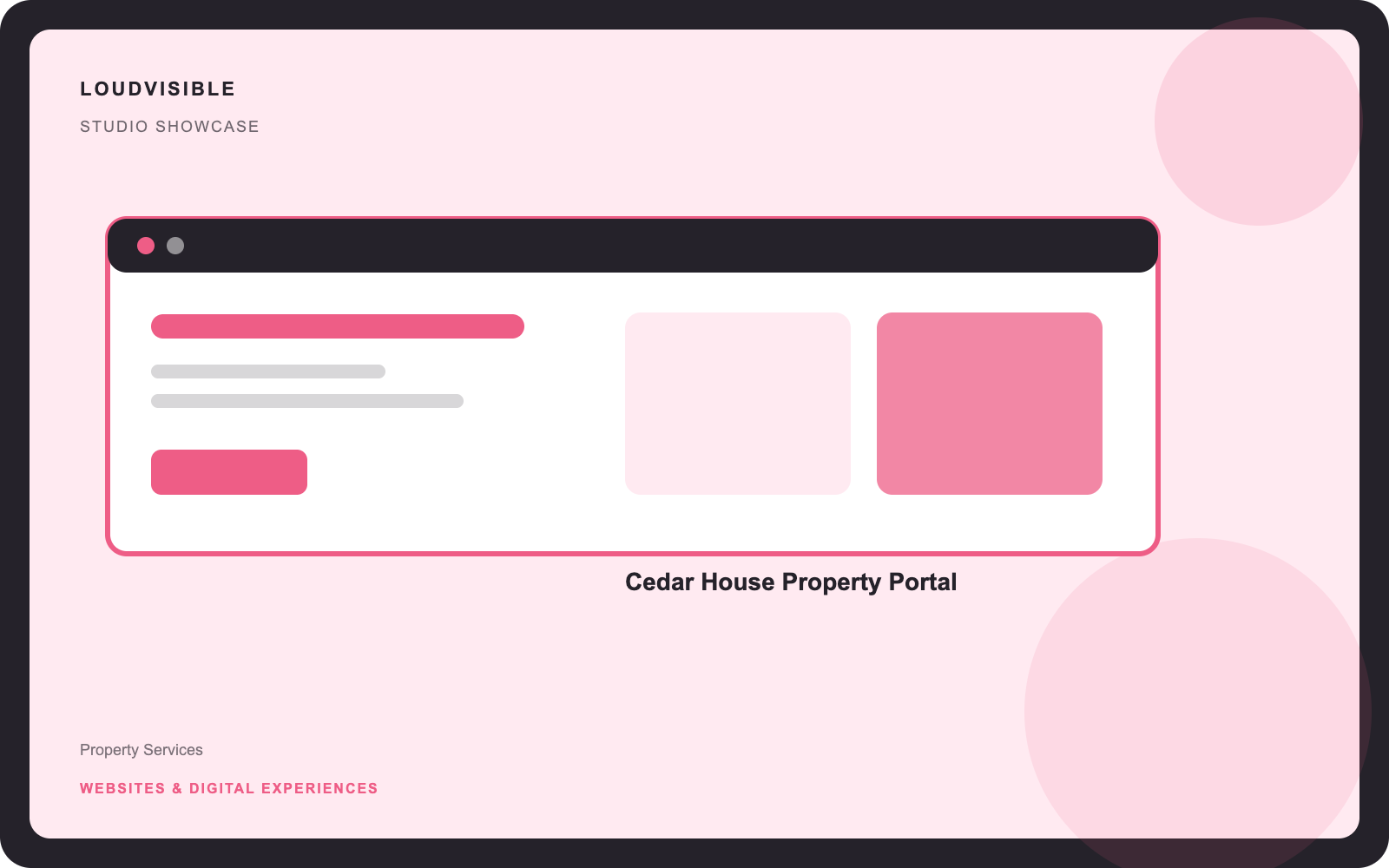 Cedar House Property Portal independent studio showcase