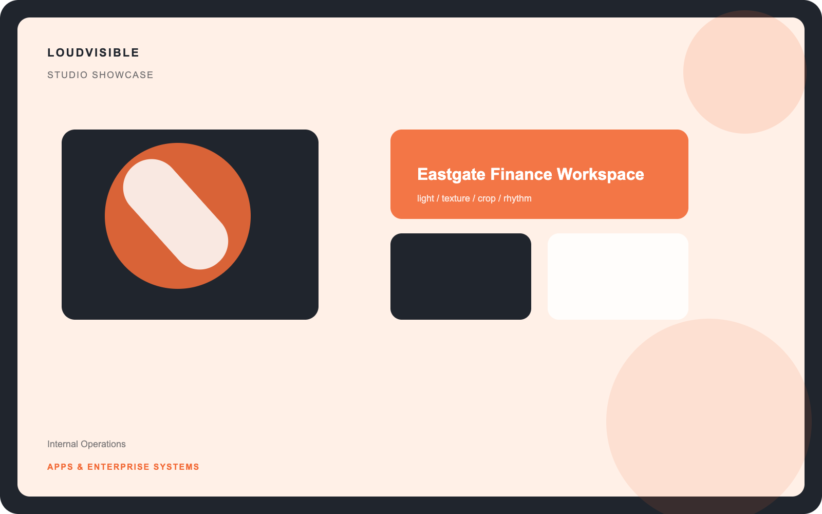 Eastgate Finance Workspace independent studio showcase Eastgate Finance Workspace independent studio showcase